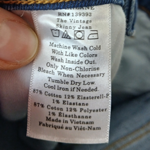 Everlane Denim The Vintage Button up Ankle Skinny Jean Size 23 nwot EUC - Picture 9 of 9